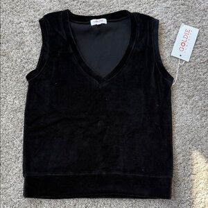 Goldie Velour V Neck Vest